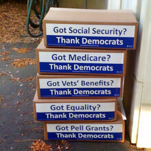 Strafford County Democratic Committee Thank Democrats Bumper Stickers