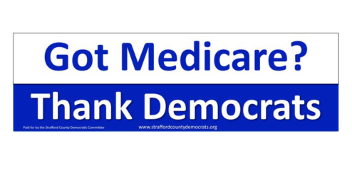 SCDC Thank Democrats Bumper Sticker: Got Medicare