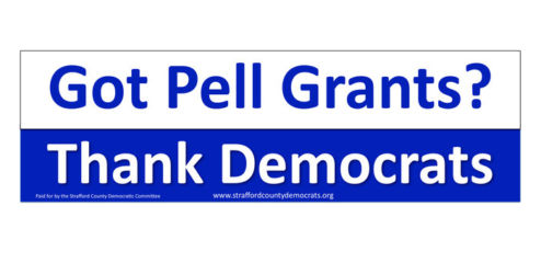 SCDC Thank Democrats Bumper Sticker: Got Pell Grants